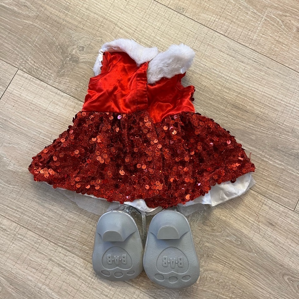 Build A Bear Christmas Dress With Shoes - Picture 2 of 3